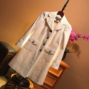 Ann Taylor Cream Overcoat
